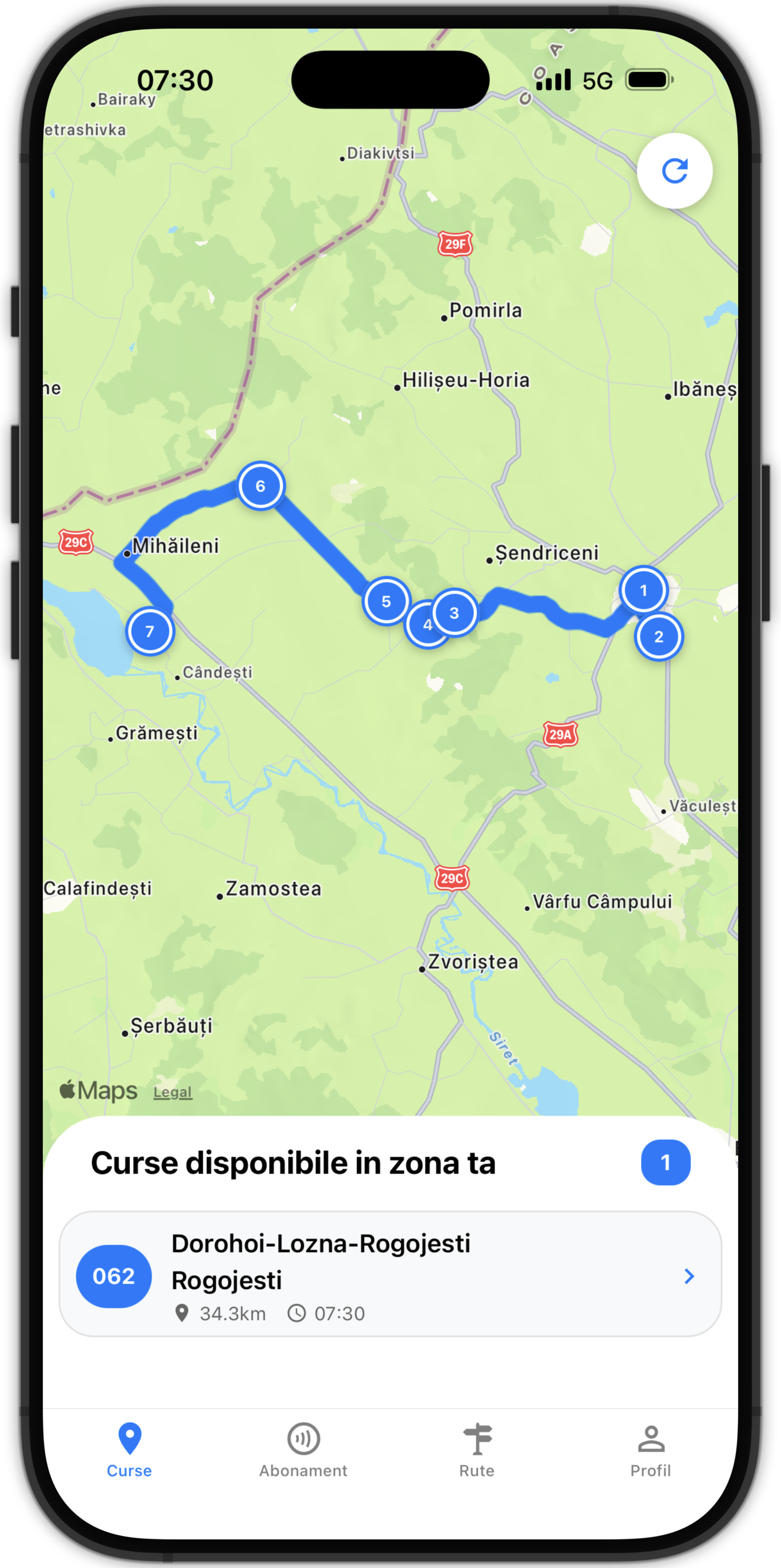 Pasagerul vede ce vine — înainte să ajungă la stație.
